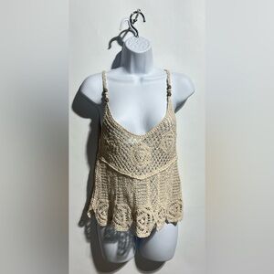 Miss‎ Me Crochet Knit Top Women’s Size Small